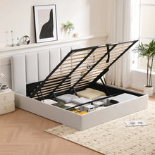 Load image into Gallery viewer, Juanetta Hydraulic Lift Up Storage Upholstered Platform Bed KING