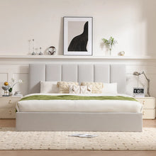 Load image into Gallery viewer, Juanetta Hydraulic Lift Up Storage Upholstered Platform Bed KING