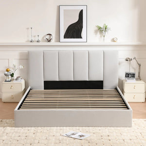 Juanetta Hydraulic Lift Up Storage Upholstered Platform Bed KING