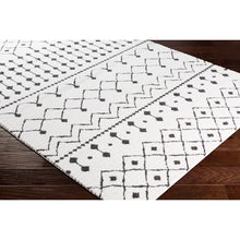 Load image into Gallery viewer, 4'3" X 5'11" Junious Geometric Black/Charcoal/White Area Rug