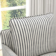 Load image into Gallery viewer, Kandyn 29.7&quot; W Modern Soft Stripe Upholstered Swivel Barrel Chair with Removable Cushion