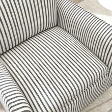 Load image into Gallery viewer, Kandyn 29.7&quot; W Modern Soft Stripe Upholstered Swivel Barrel Chair with Removable Cushion