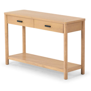 Kaplan Wood 2 Drawer Console Table, Natural
