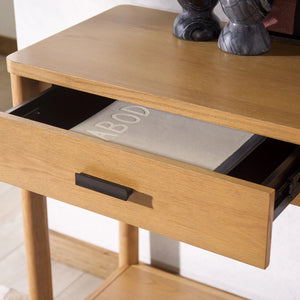 Kaplan Wood 2 Drawer Console Table, Natural