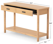 Load image into Gallery viewer, Kaplan Wood 2 Drawer Console Table, Natural