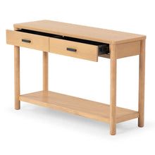 Load image into Gallery viewer, Kaplan Wood 2 Drawer Console Table, Natural