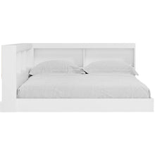 Load image into Gallery viewer, Karnova Platform Bed with Bookcase, TWIN / WHITE