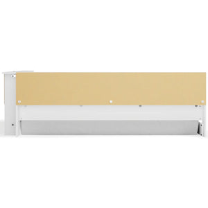 Karnova Platform Bed with Bookcase, TWIN / WHITE