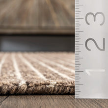 Load image into Gallery viewer, 4' x 6' Katasha Checked Wool Brown Area Rug