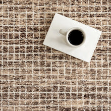 Load image into Gallery viewer, 4' x 6' Katasha Checked Wool Brown Area Rug
