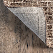 Load image into Gallery viewer, 4' x 6' Katasha Checked Wool Brown Area Rug