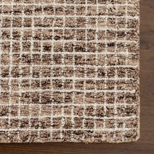 Load image into Gallery viewer, 4' x 6' Katasha Checked Wool Brown Area Rug