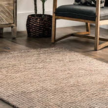Load image into Gallery viewer, 4' x 6' Katasha Checked Wool Brown Area Rug
