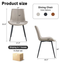 Load image into Gallery viewer, Khalaya Metal Side Chair Dining Chair (Set of 6), Warm Grey