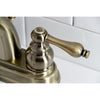 Kingston Brass Restoration 4 in. Centerset Bathroom Faucet, Antique Brass