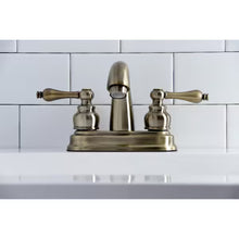 Load image into Gallery viewer, Kingston Brass Restoration 4 in. Centerset Bathroom Faucet, Antique Brass