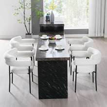 Load image into Gallery viewer, Kiylan 19.7" H Sherpa Upholstered Arm Chair with Curved Wing Back (Set of 2)