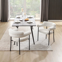 Load image into Gallery viewer, Kiylan 19.7" H Sherpa Upholstered Arm Chair with Curved Wing Back (Set of 2)