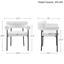 Load image into Gallery viewer, Kiylan 19.7" H Sherpa Upholstered Arm Chair with Curved Wing Back (Set of 2)