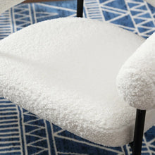 Load image into Gallery viewer, Kiylan 19.7" H Sherpa Upholstered Arm Chair with Curved Wing Back (Set of 2)