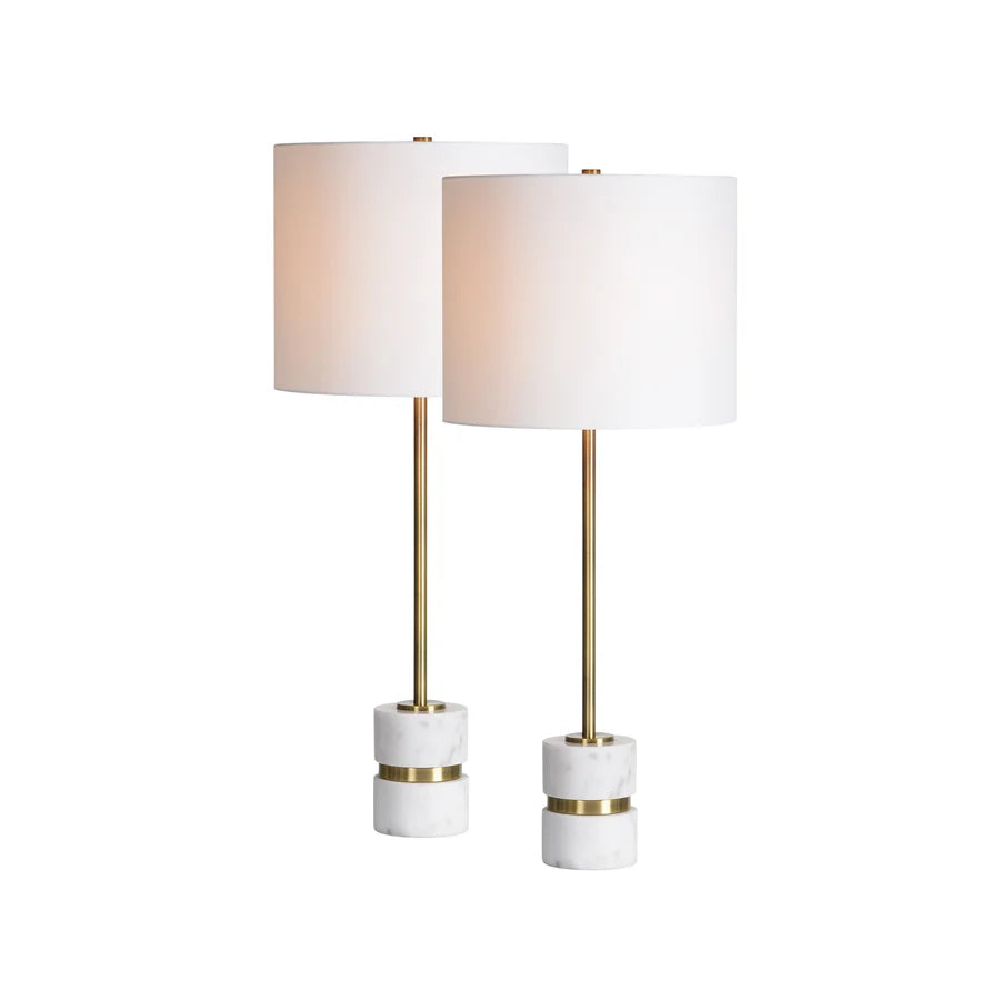 Everren Talulla Marble Table Lamps (Set Of 2)
