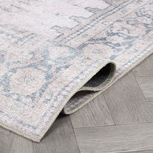 Load image into Gallery viewer, 9&#39; x 12&#39; Labarbera Vintage Machine Washable Beige Non-Slip Backing Area Rug