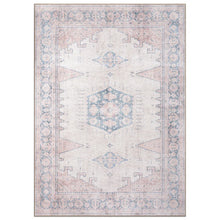 Load image into Gallery viewer, 9&#39; x 12&#39; Labarbera Vintage Machine Washable Beige Non-Slip Backing Area Rug