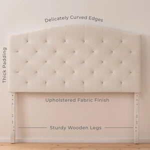 Bowen Upholstered Headboard - King/Cal King/pearl