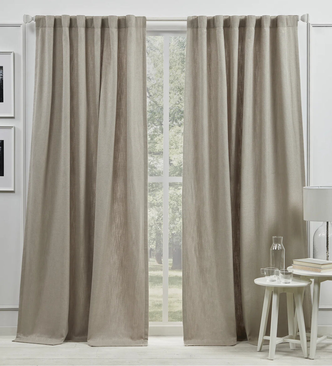 Ralph Lauren Vienna Light Filtering with Lining Back Tab/Rod Pocket Curtain Panels (Set of 2)
