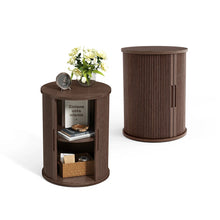 Load image into Gallery viewer, Leathia Fluted Round End Table