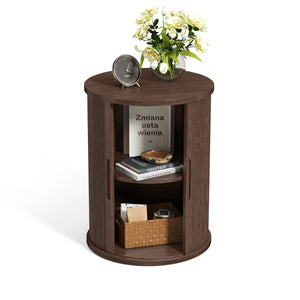 Leathia Fluted Round End Table