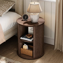 Load image into Gallery viewer, Leathia Fluted Round End Table