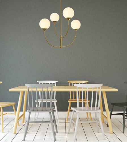 Kyle 4 - Light Dimmable Modern Linear Chandelier, Satin Gold