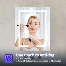 Load image into Gallery viewer, Livvia Recessed or Surface Mount Frameless LED Medicine Cabinet with Electrical Outlet and Anti-fog