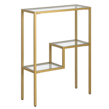 Load image into Gallery viewer, Lovett 22&#39;&#39; Glass Top Console Table, GOLD