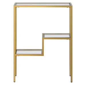 Lovett 22'' Glass Top Console Table, GOLD