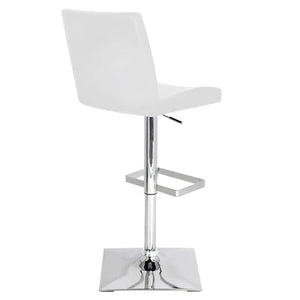24-32" Captain Height Adjustable Contemporary Barstools with Swivel in White (SET OF 2)