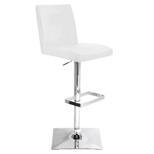 24-32" Captain Height Adjustable Contemporary Barstools with Swivel in White (SET OF 2)