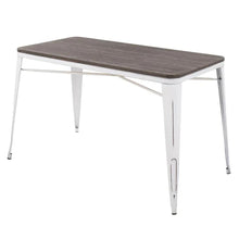 Load image into Gallery viewer, Oregon Industrial-Farmhouse Utility Table in Vintage White and Espresso by Lumisource.