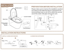 Load image into Gallery viewer, MEJE Smart Toilet , Tankless Toilet with Basic Intelligent Function, Heated Seat, Auto Flush, Foot Kicking Flush, Night Light, Flush Remote Control MJ-A5