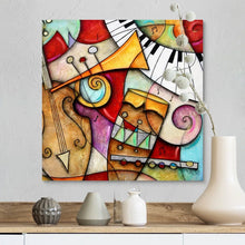 Load image into Gallery viewer, Making Jazz &quot; Jazz Makers II (Trumpet) &quot; by Eric Waugh, 16&quot; x 16&quot; x 1.25&quot;