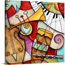 Load image into Gallery viewer, Making Jazz &quot; Jazz Makers II (Trumpet) &quot; by Eric Waugh, 16&quot; x 16&quot; x 1.25&quot;