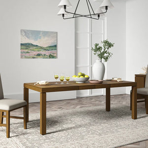 56-84" Hokku Designs Extendable Dining Table with Solid Wood Legs