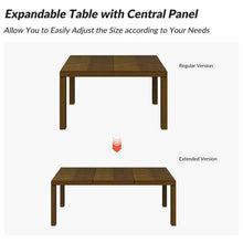 Load image into Gallery viewer, 56-84&quot; Hokku Designs Extendable Dining Table with Solid Wood Legs