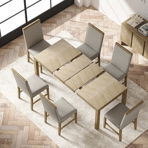 Hokku Designs Extendable Dining Table with Solid Wood Legs