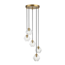 Load image into Gallery viewer, Marseille 5 - Light Dimmable Geometric Chandelier