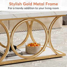 Load image into Gallery viewer, Mattheu Modern Rectangle Coffee Table, Faux Marble Coffee Table for Living Room