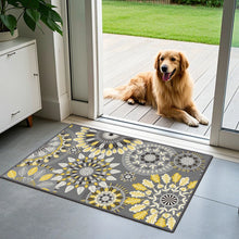 Load image into Gallery viewer, Mcnish 20&quot; x 30&quot; Machine Washable Non Slip Kitchen Mat, grey/yellow
