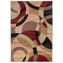 Load image into Gallery viewer, 7&#39;10&quot; x 10&#39;2&quot; Mehul Geometric Multi Coloured Area Rug in Red/Brown/Black