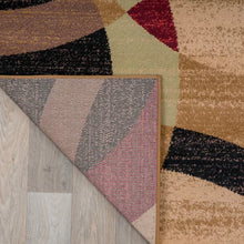 Load image into Gallery viewer, 7&#39;10&quot; x 10&#39;2&quot; Mehul Geometric Multi Coloured Area Rug in Red/Brown/Black